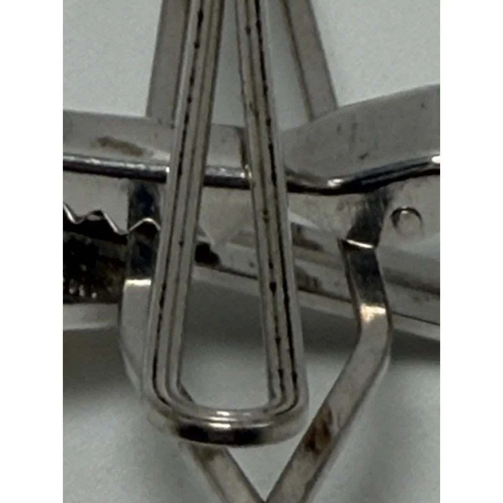 Mitsubishi 1969 Tie Clip Vintage Silver Toned Rare 2.5